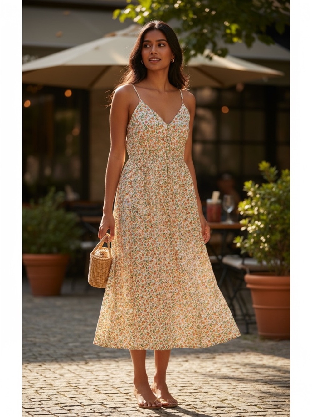 Wayf Floral Midi Dress